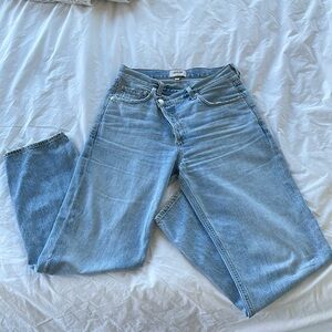AGOLDE | criss cross boyfriend recycled jeans